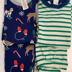 NWOT mini Boden long John pajamas x 2